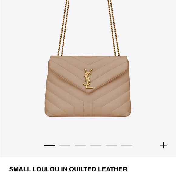 SOLD- Saint Laurent Small Loulou Dark Beige - Picture 13 of 15
